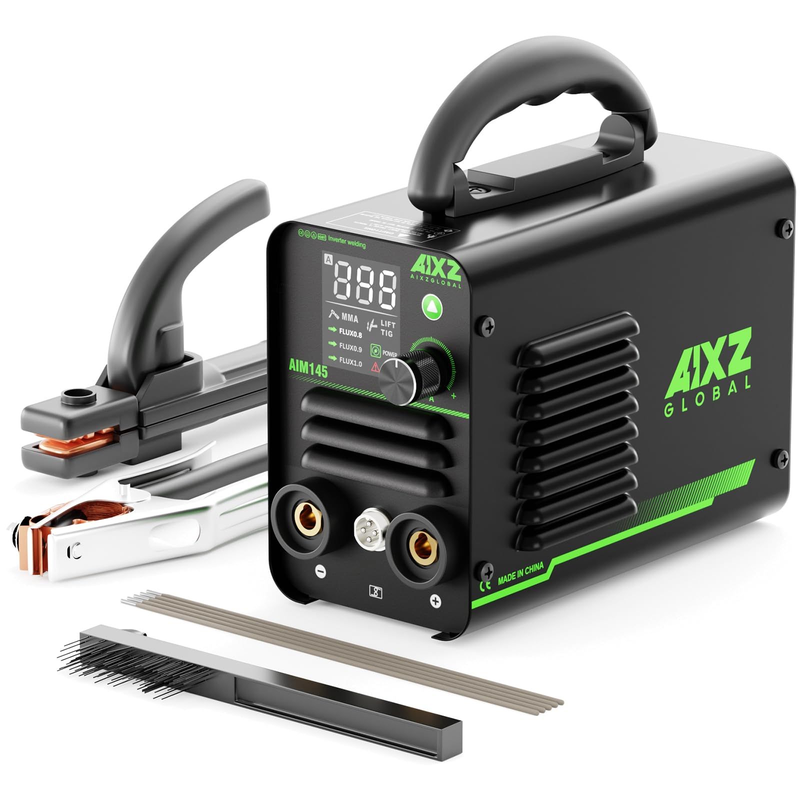 アーク溶接 110V 145A 一台三役 半自動溶接機 小型 LCDディスプレイ IGBTインバーター直流MMA スプールガン MIG溶接 LIFT TIG ミニ溶接機 初心者 軽量 DIY 家庭用 人気 日本語取扱説明書 AIM145Y 57a26f75