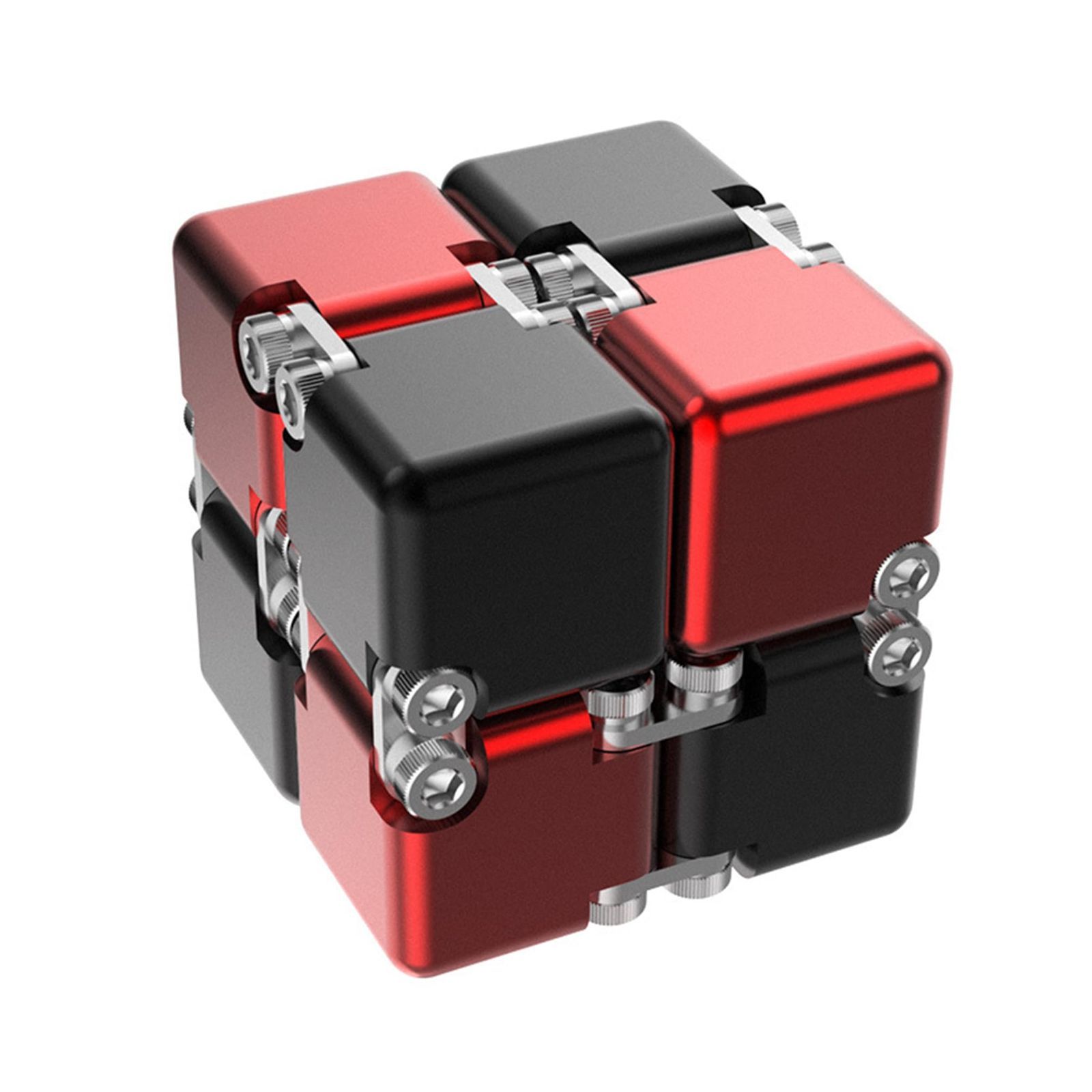 【特価セール】インフィニティキューブ Infinity Cube マジックキューブ MagicCube 立体パズル インフィニティ フィジェット キューブ 大人向けゲーム 頑丈で重い 減圧おもちゃ 持ち運び (DIY版 赤黒色合わせ)