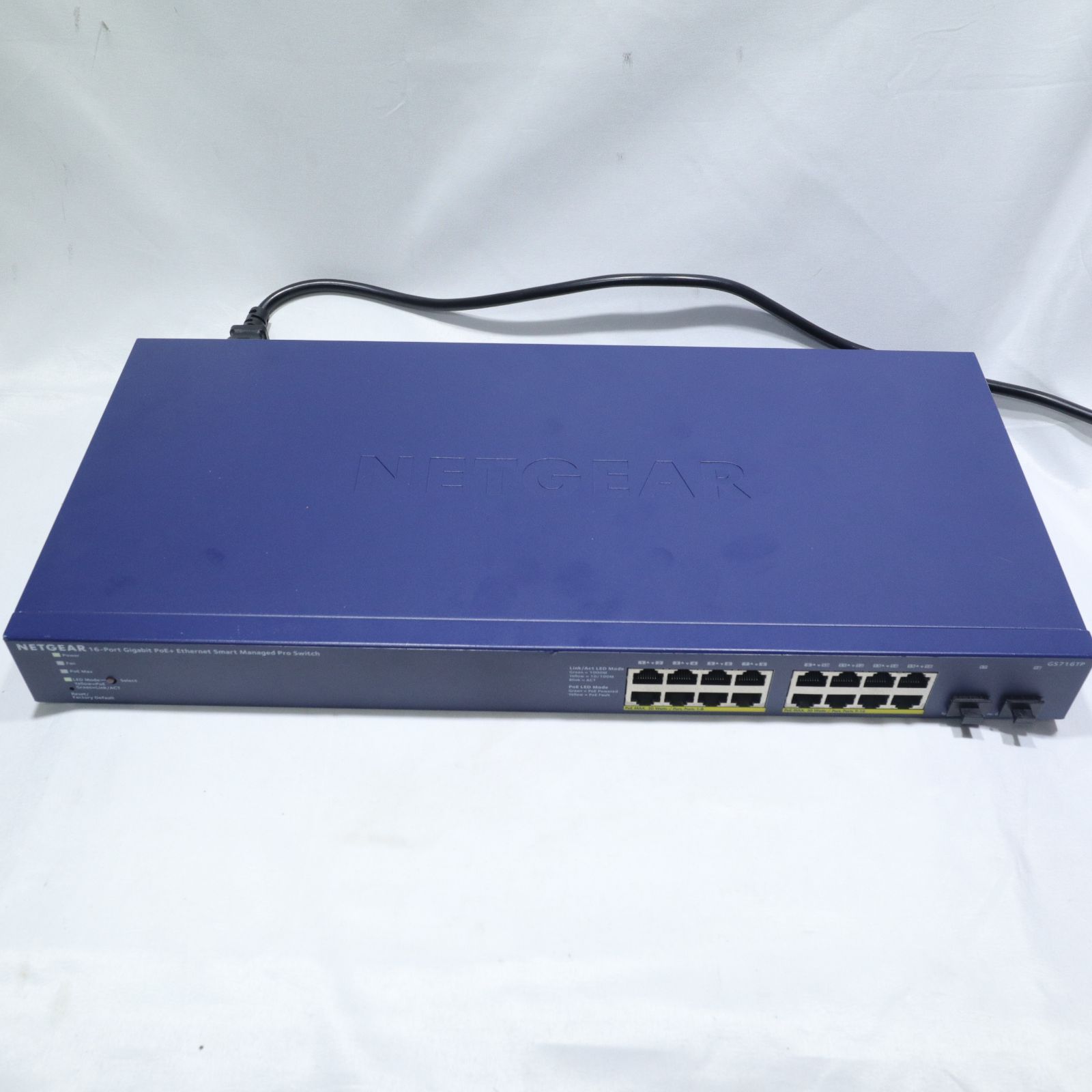 【通電・動作確認済】NETGEAR/ネットギア GS716TP ギガ16P PoE+ スマートスイッチ