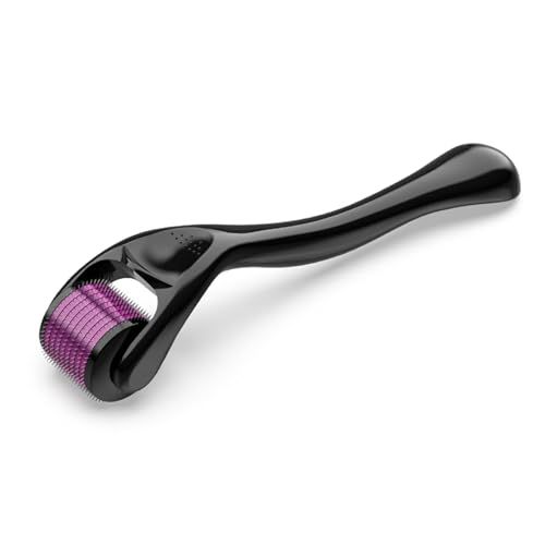 ダーマローラー 0.2mm マイクロニードルローラー 美顔ローラー フェイスローラー 美肌 頭皮 シミ 薄毛 毛穴ケア フェイスケア スキンケア 男女兼用 (ブラック)as bb007525