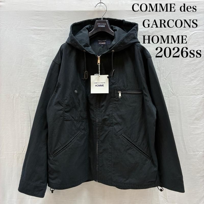 コムデギャルソンオム 26ss ナイロン オックス 製品染め フーデッド パーカー HQ-J003-051-1 メンズ L ISItems【USED】【古着】【中古】50159156