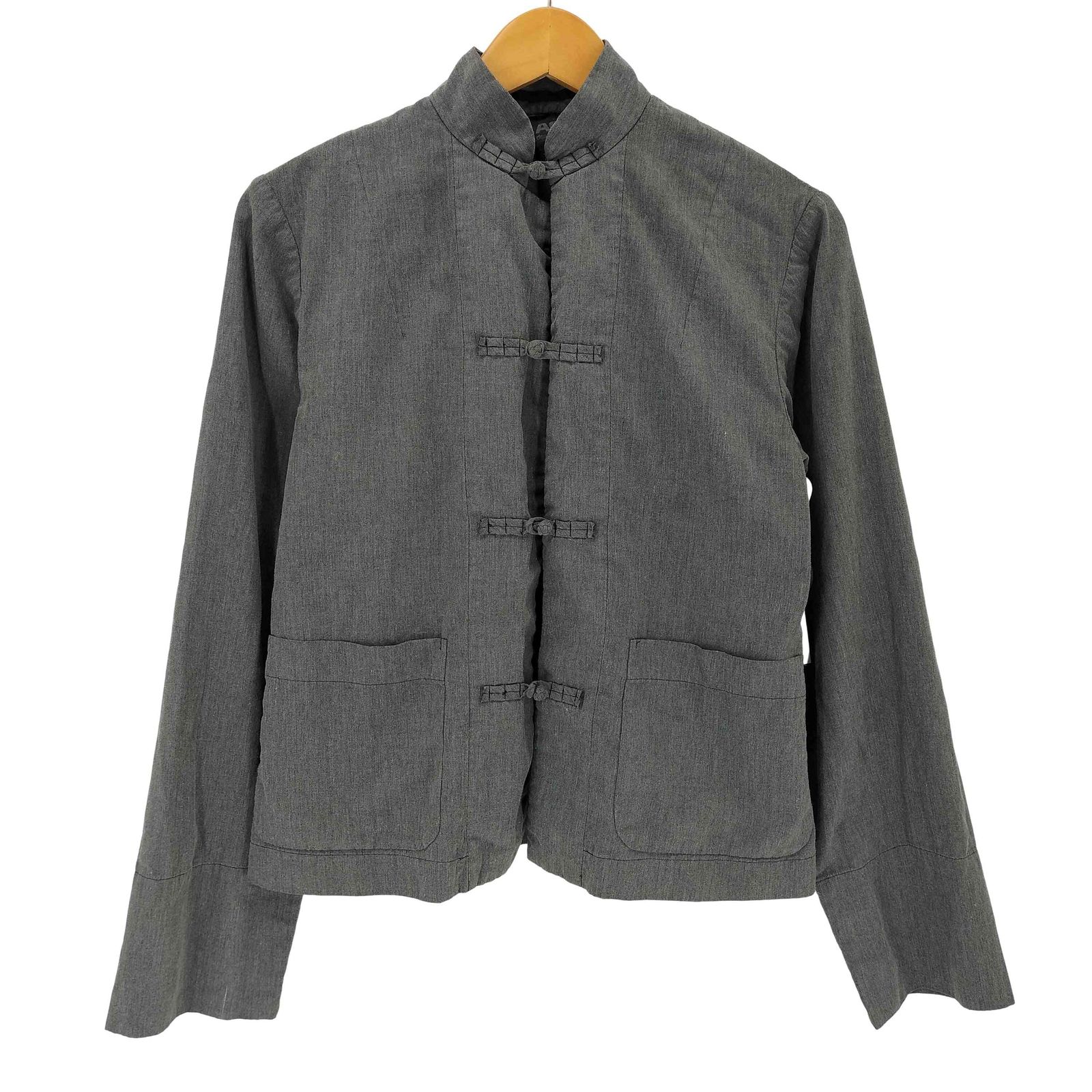 ブラックコムデギャルソン BLACK COMME des GARCONS 2014AW チャイナ長袖シャツ レディース JPN：XS