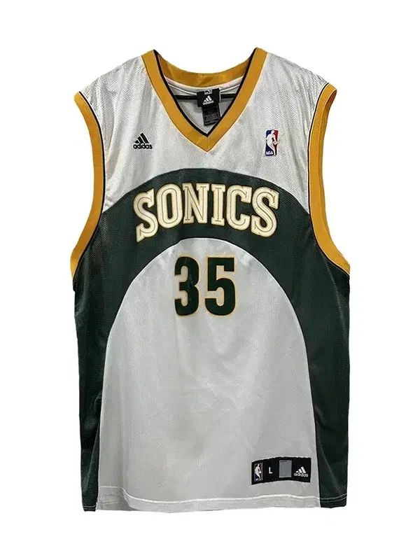 L ADIDAS シアトルシューパーソニックス デュラント NBAアセンティックジャージ