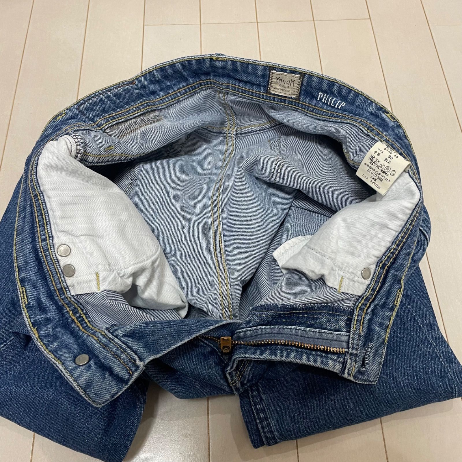 YANUK PHILIP テーパードデニムパンツ サイズ30 ストレッチ ヤヌーク 