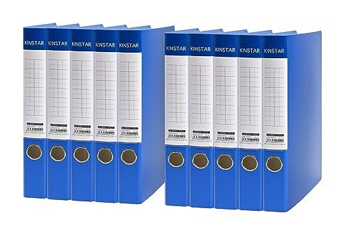 Kinstar リングファイル A4 2穴 10冊 縦 ファイル･アーチ式 250枚 収納 見開き Dリング A4 バインダー 青送料無料 1f7e71a2