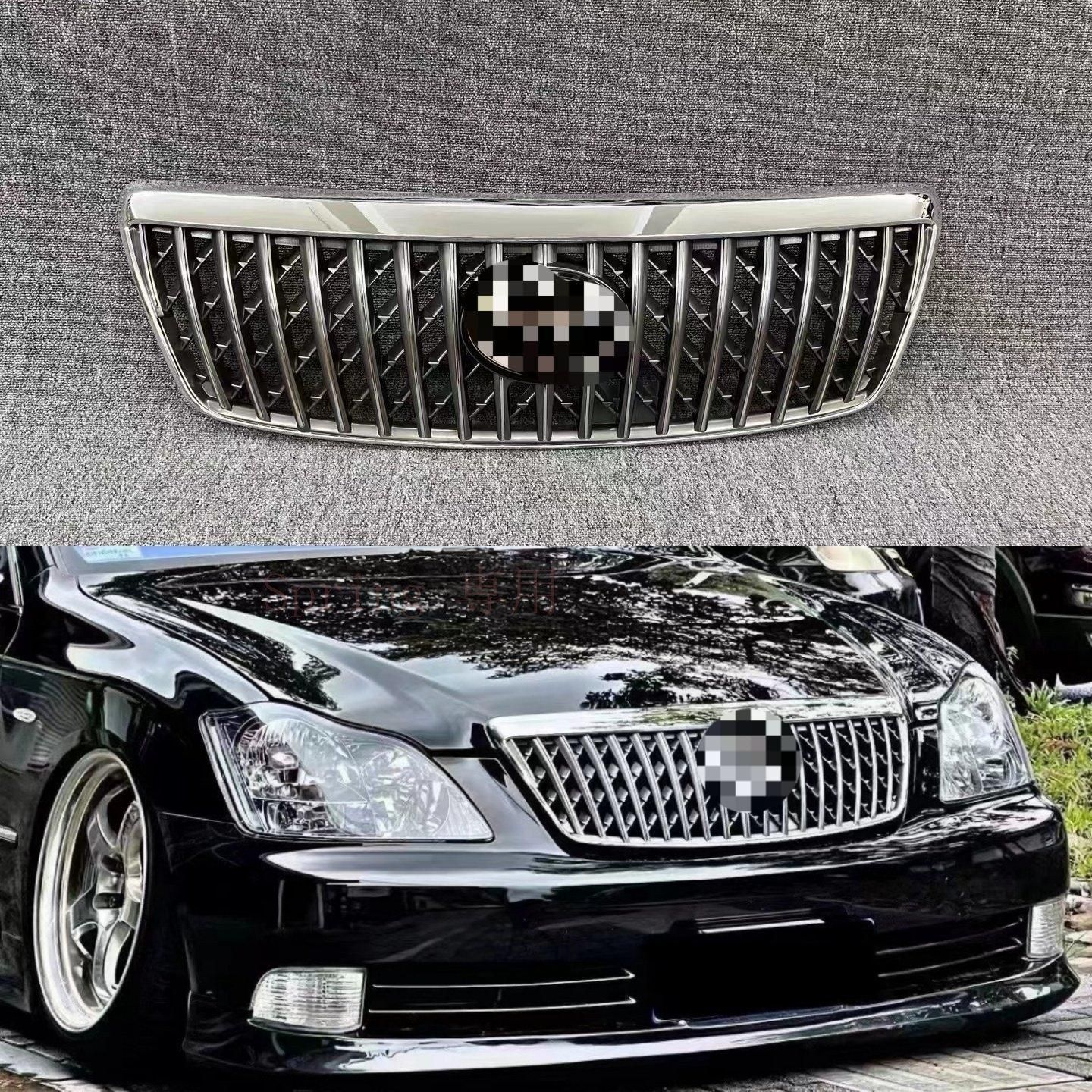 05-09年式 豊田クラウン 12代前期モデル専用 水晶184マジェスタ風フロントグリル 中網 フロントバンパー装飾ZX08 F