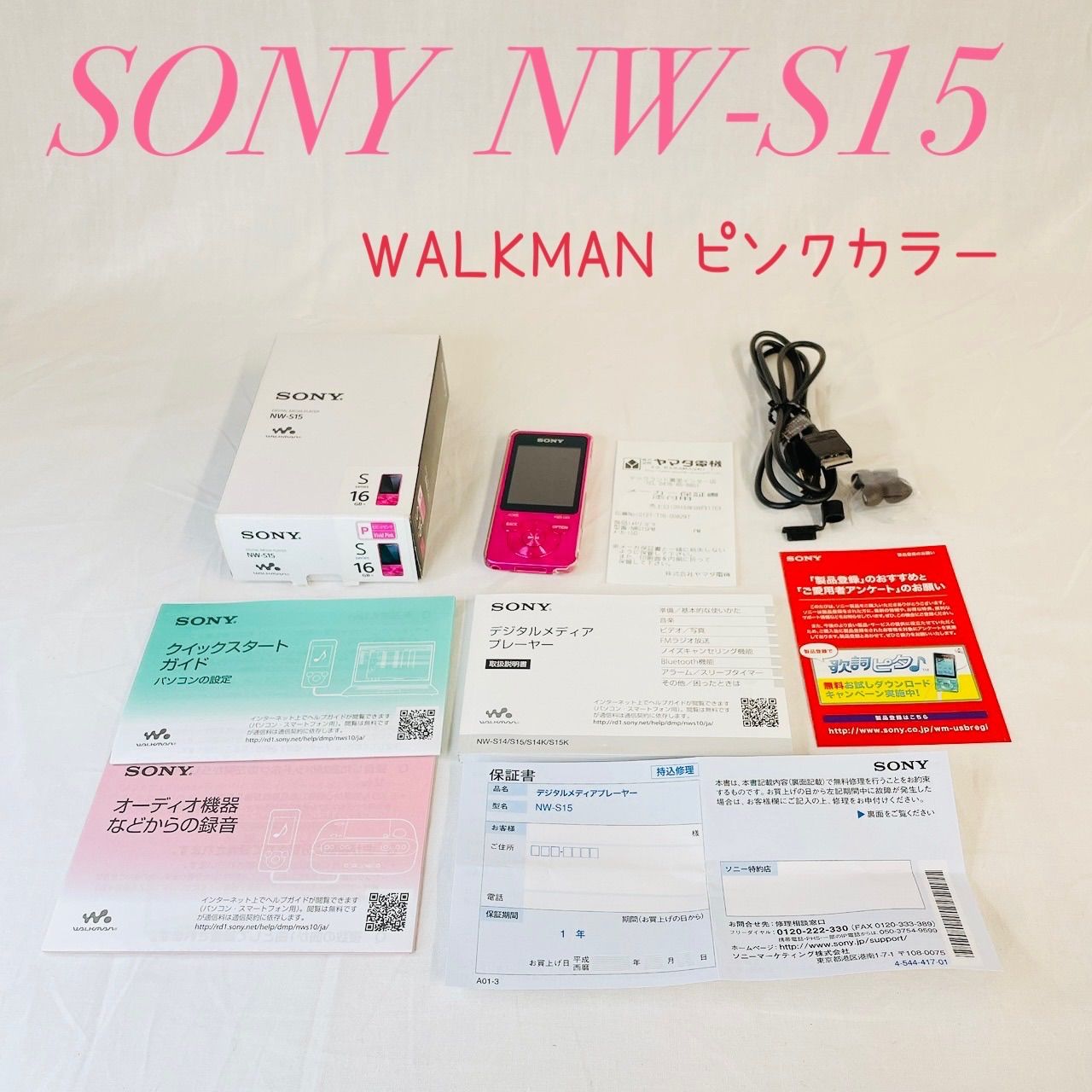 SONY NW-S15 デジタルオーディオプレーヤー 【公式通販】