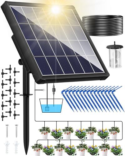 NFESOLAR ソーラー自動散水キット 15鉢同時水やり 6モード切替 15mホース付 給水タイマー 電源/水道不要 ベランダ園芸 ビオトープ 盆栽 旅行/留守 家庭菜園用 日本語説明書付as 3af9f0e8