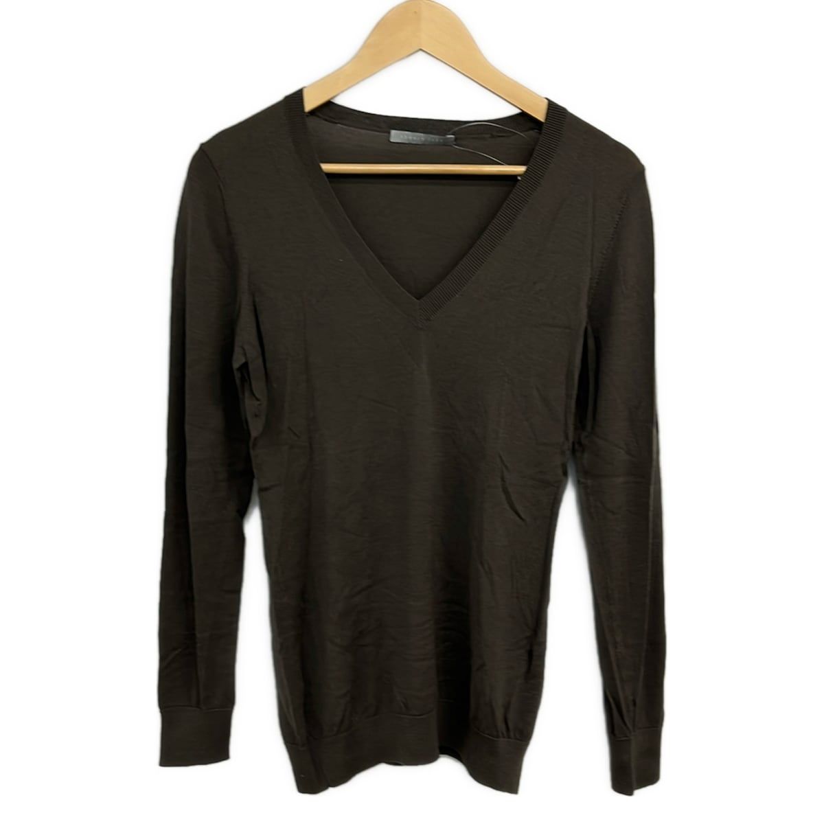 theory luxe(セオリーリュクス) 長袖カットソー サイズ40 M レディース美品 - 03-9301701 ブラウン 長袖/Vネック/ウール100％