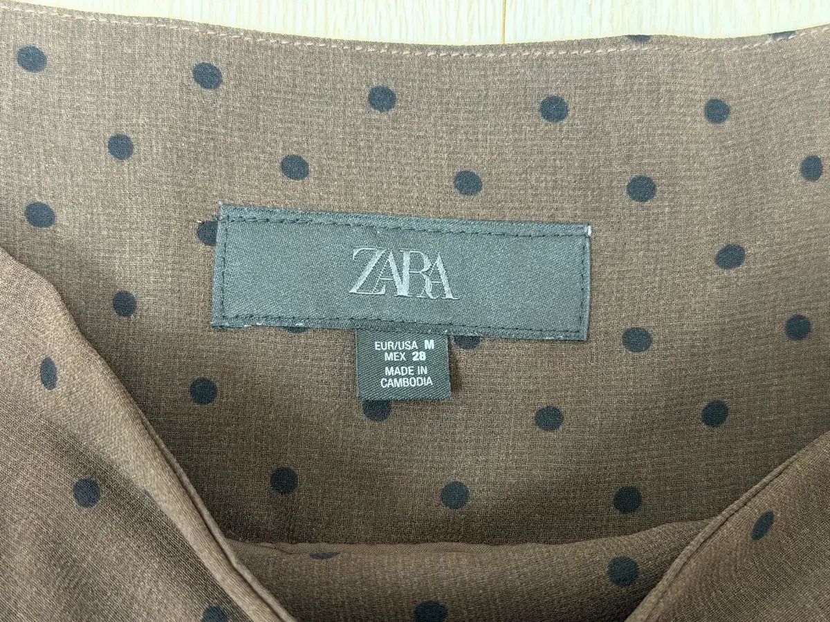 (M) ZARA ザラ ラッフル スカート パンツ ブラウン ドット スカート ギャル (M) ZARA ザラ ラッフル スカート パンツ ブラウン ドット スカート ギャル