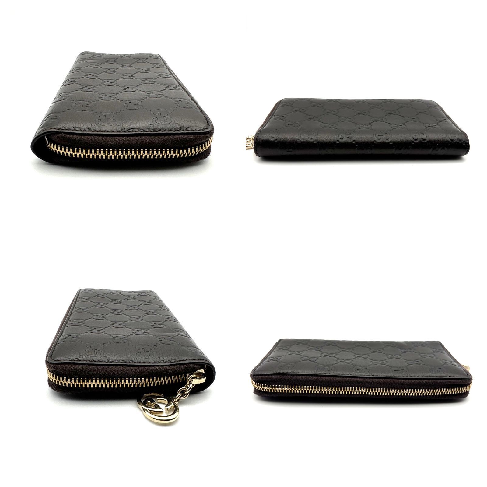 ✨美品✨GUCCI グッチ 長財布 シマ GG ラウンドジップ レザー ブラウン 美品 】GUCCI グッチ GGシマ ラウンドジップ 長財布 レザー ブラウン