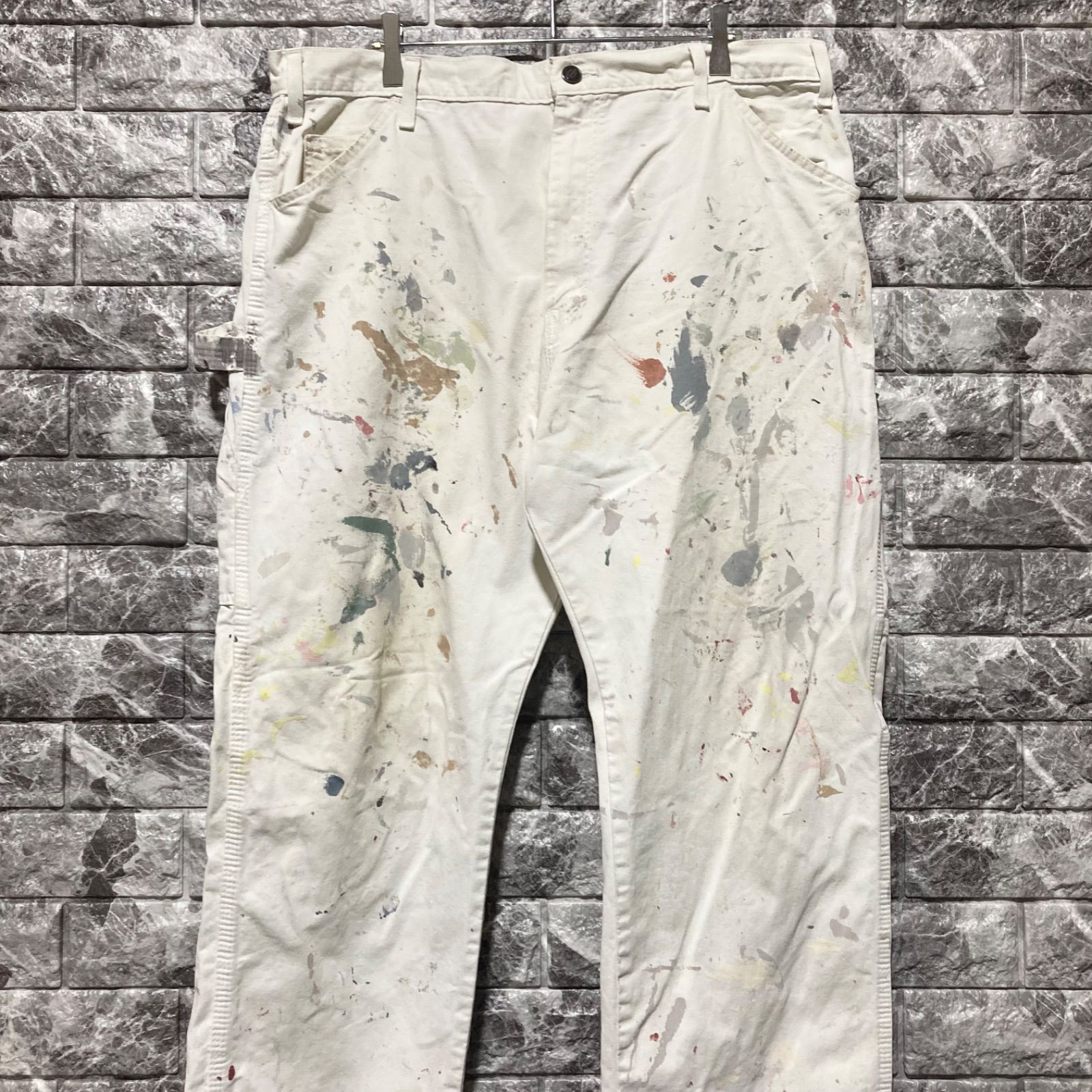 Dickies ホワイト ペインターパンツ ディッキーズ 白ペインター ペンキ グランジ ②④