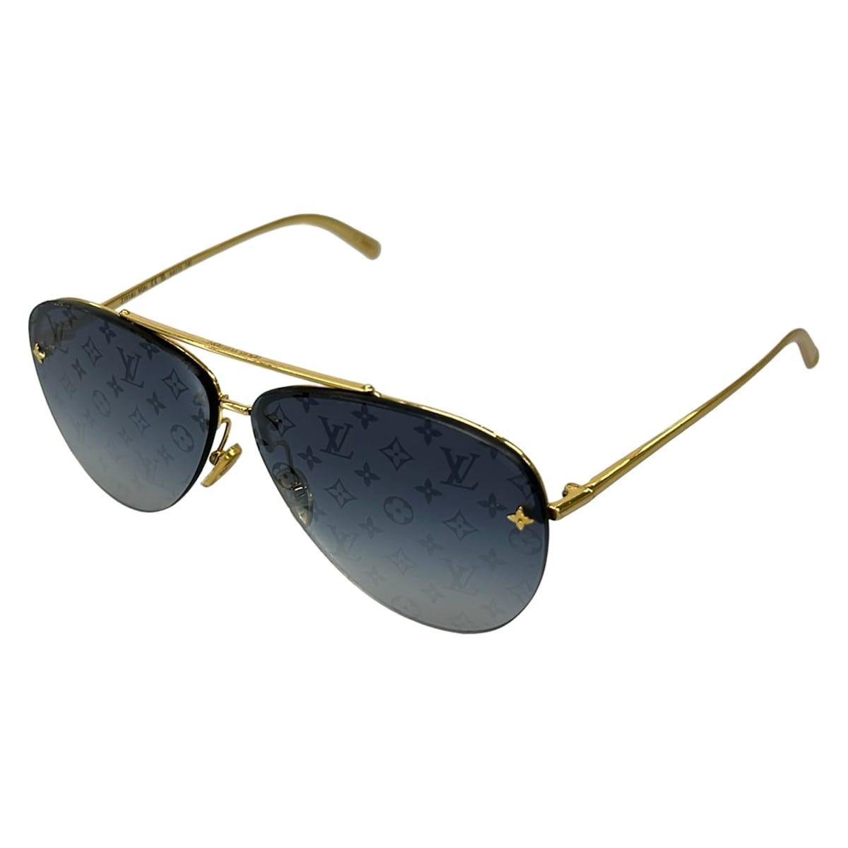 LOUIS VUITTON(ルイヴィトン) サングラス ティアドロップ Z1914U ブルー×ゴールド