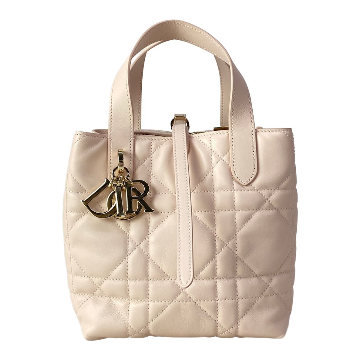 ディオール/クリスチャンディオール トートバッグ美品 Dior Toujours バーティカル トートバッグ スモール M2835OSNW_M413 ライトピンク