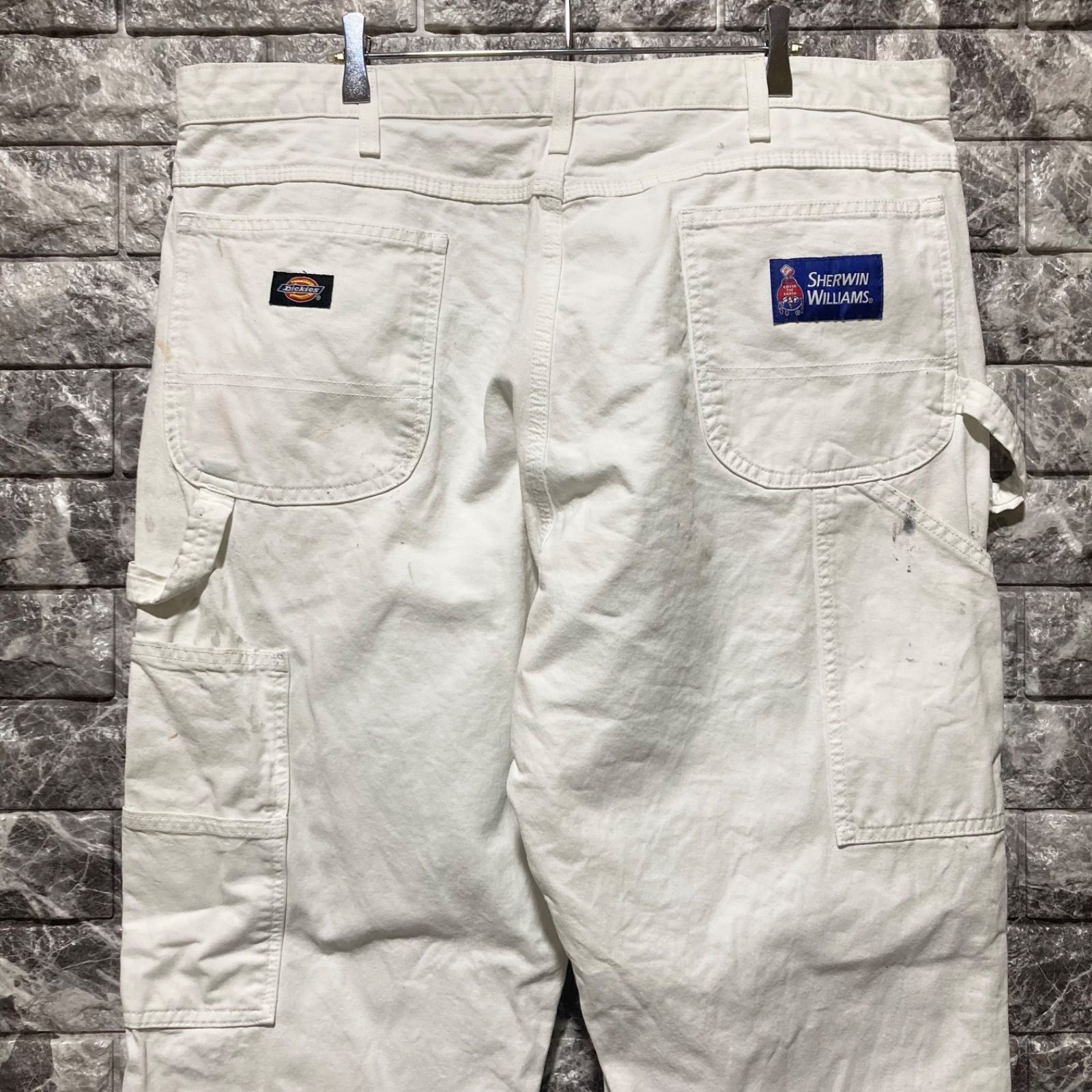 Dickies ホワイト ペインターパンツ ダブルニー ディッキーズ 白