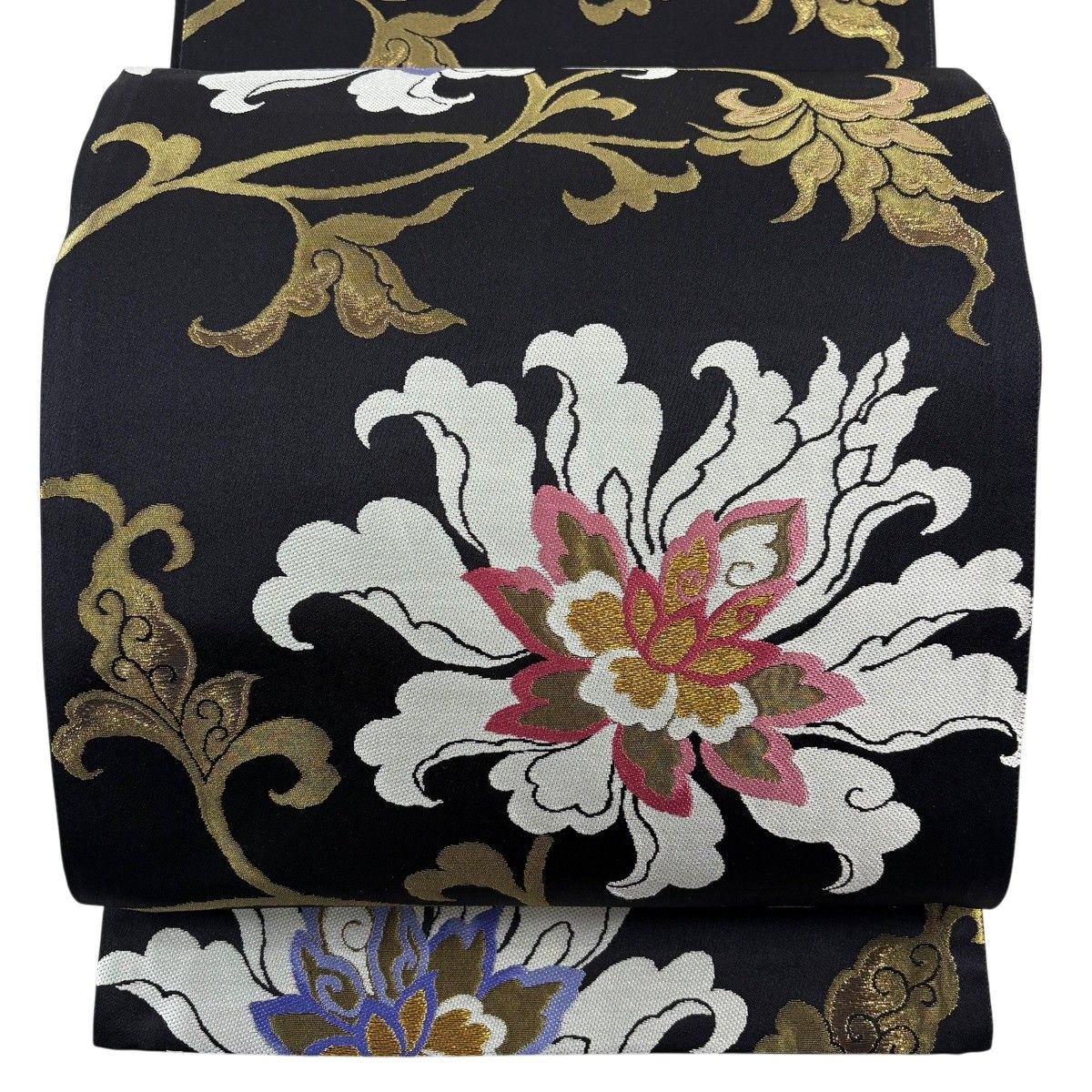 美品】 袋帯 秀品 花唐草 金糸 黒 六通 正絹 【中古】 - メルカリ