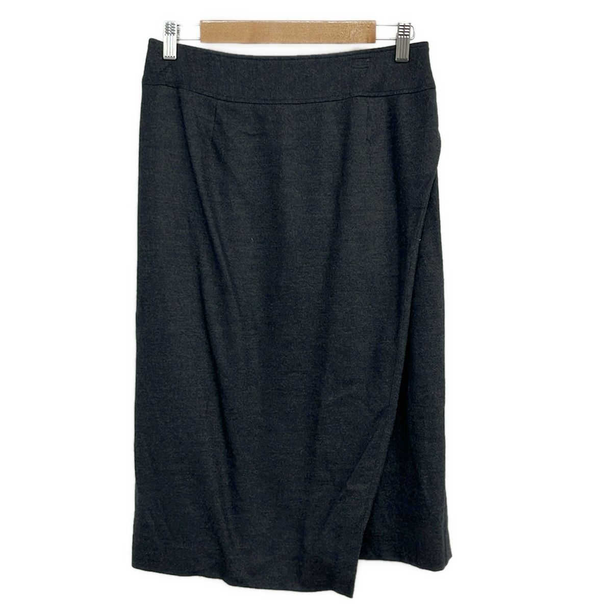 Leilian(レリアン) スカート サイズ11 M レディース美品 - ダークグレー スリット ウール