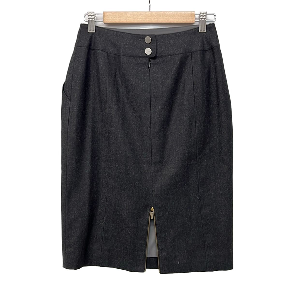 CHANEL(シャネル) スカート サイズ38 M レディース - P13661 黒 ひざ丈