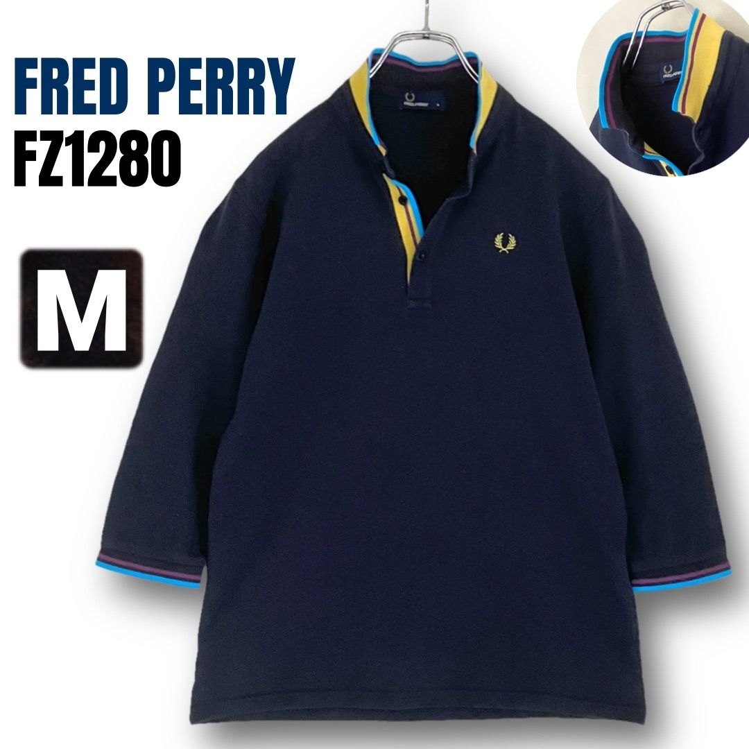 日本製☆フレッドペリー/FRED PERRY☆七分袖ポロシャツ☆ ナローカラー 