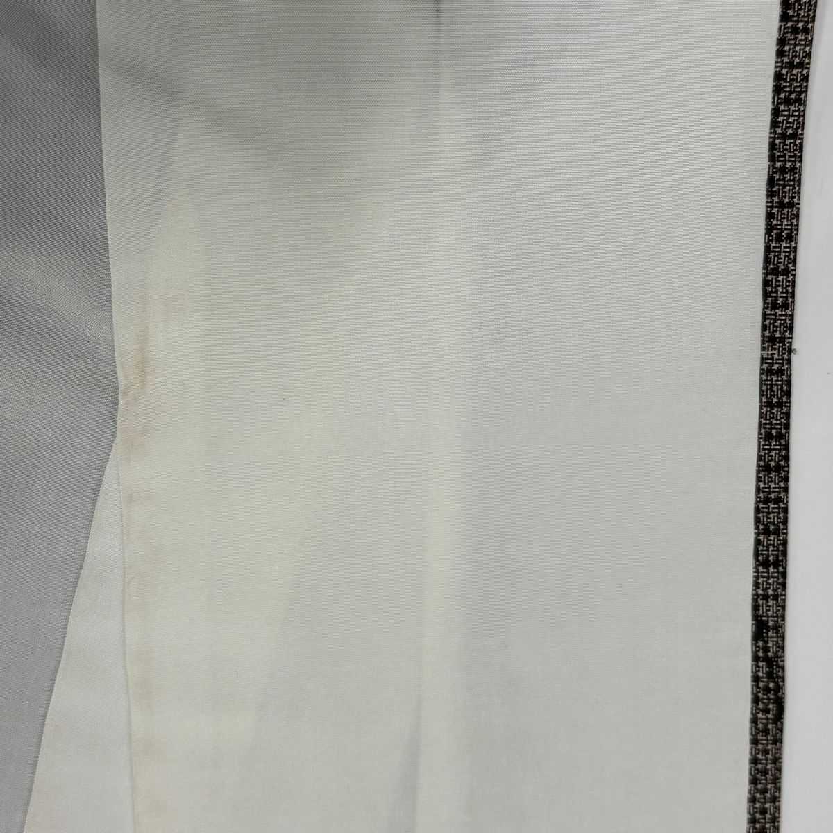 大島紬 身丈159.5cm 裄丈65cm M 袷 純泥染 証紙 菱 幾何学模様 焦茶色