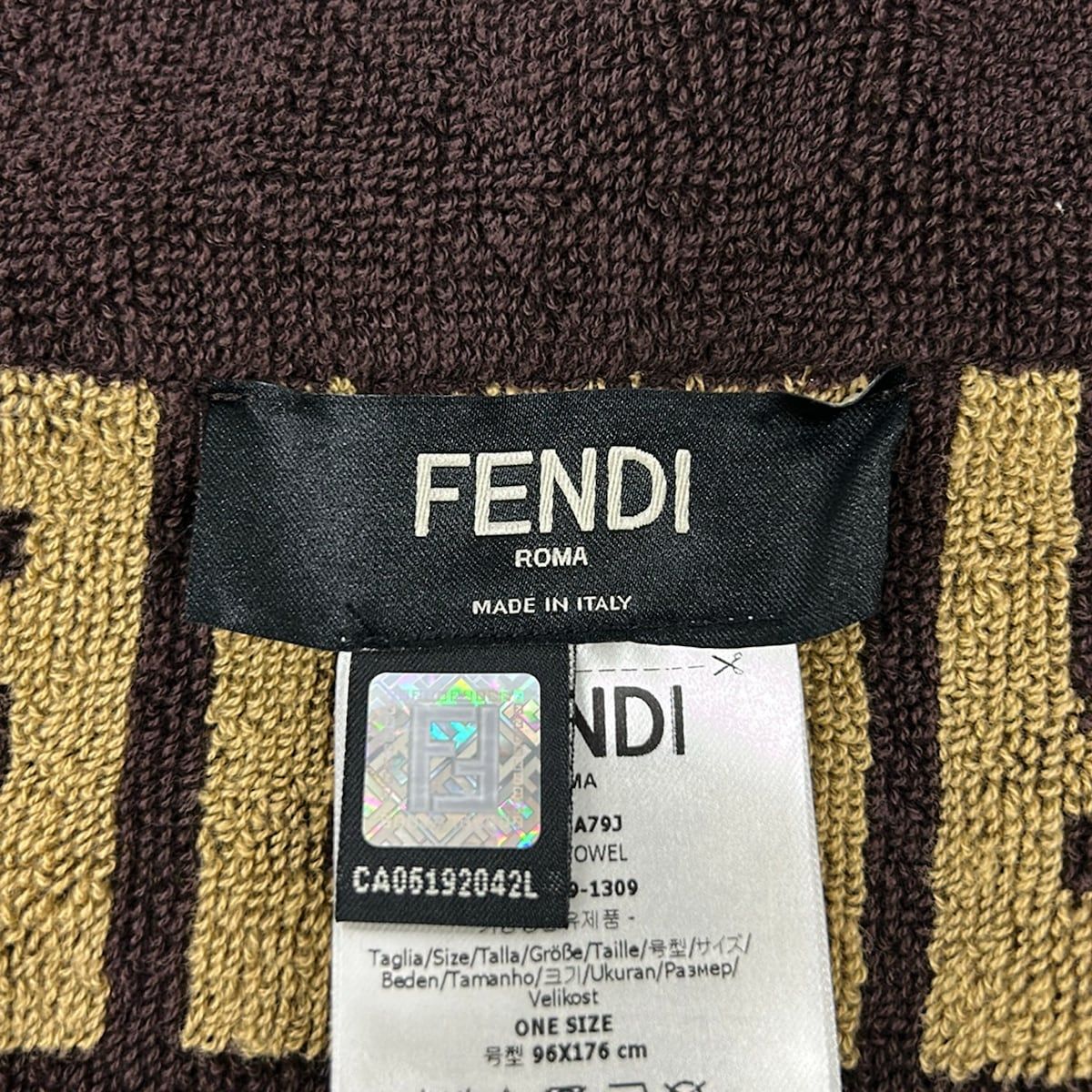 FENDI(フェンディ) 小物 - ダークブラウン×ブラウン バスタオル/ズッカ