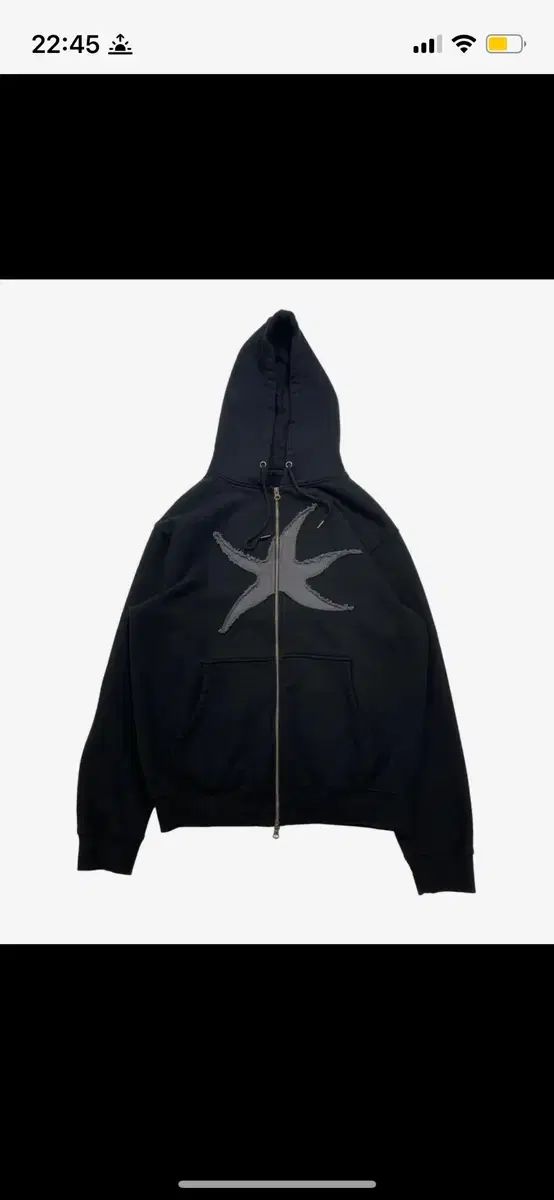 THECOLDESTMOMENT TCM starfish hooded zip-up (bla