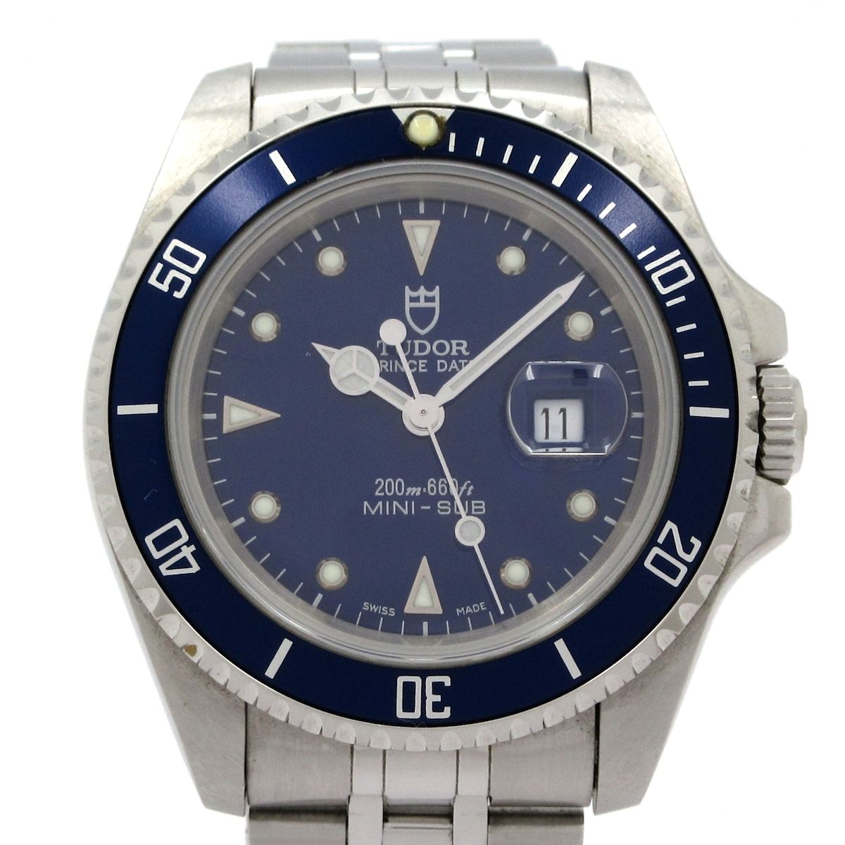 TUDOR(チューダー/チュードル) 腕時計 プリンスデイト ミニサブ 73190 ボーイズ SS/15コマ+余り3コマ ブルー