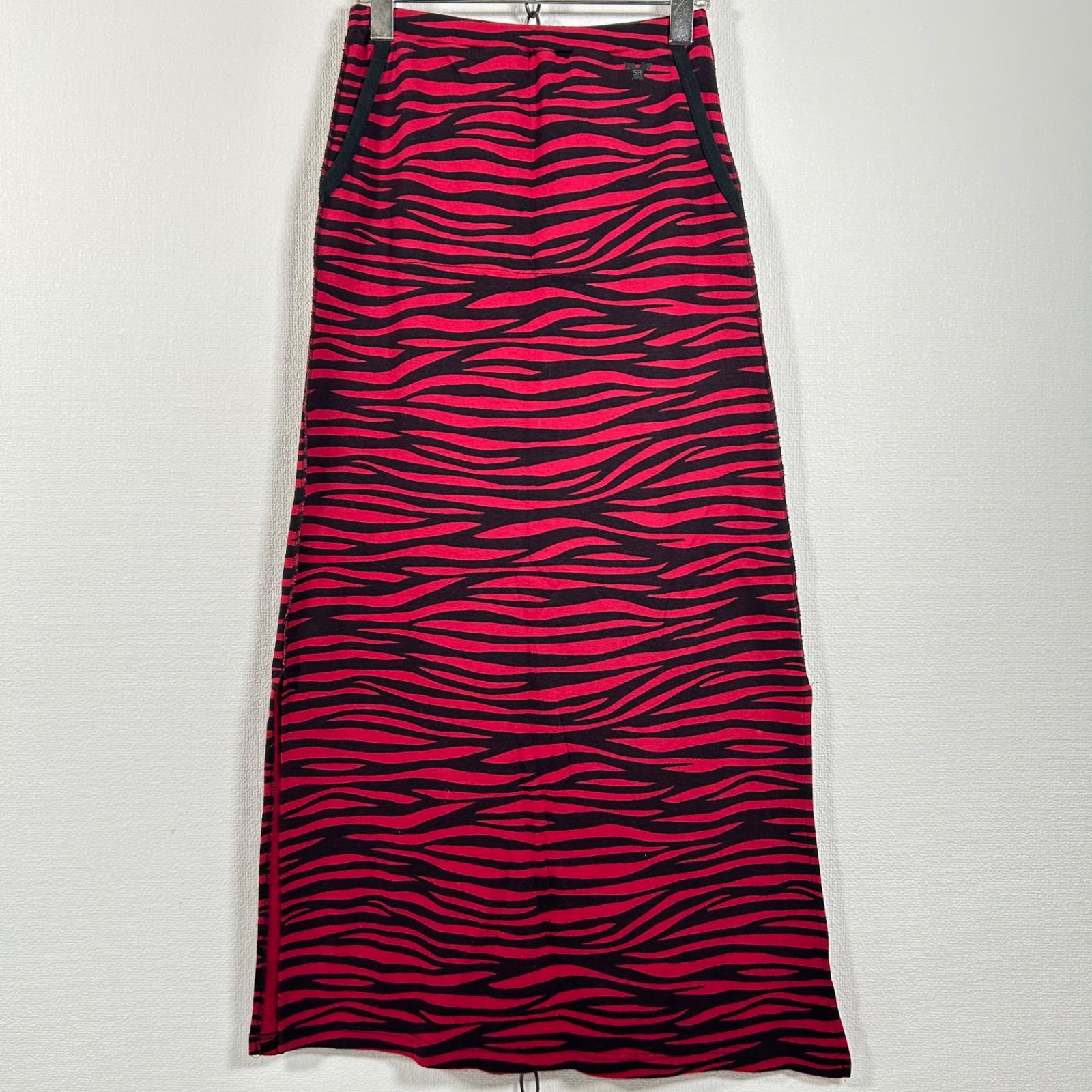 フランス製 FRENCH VINTAGE 80s 90s SONIA RYKIEL ゼブラ柄 フレアロングスカート Sサイズ