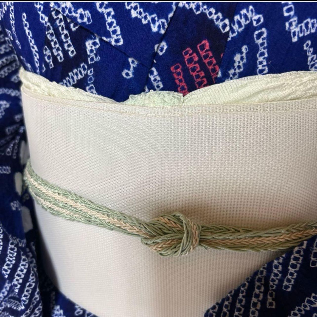 希少 有松絞り 単衣 夏着物 フルセット 極美品 高級浴衣 夏帯 瑠璃色