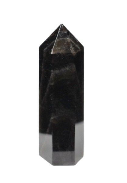 モリオン ポイント 六角柱 68mm (43g) 山東省産 天然黒水晶 モリオン
