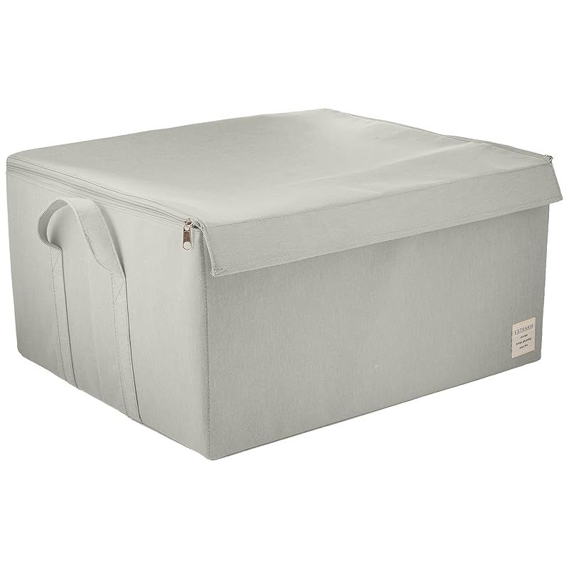 東洋ケース ストレリアナチュレ ケース 収納ボックス ふた付き LLサイズ 幅53×奥行43×高さ27cm ライトグレー ESTN-CBLL-LGY 1