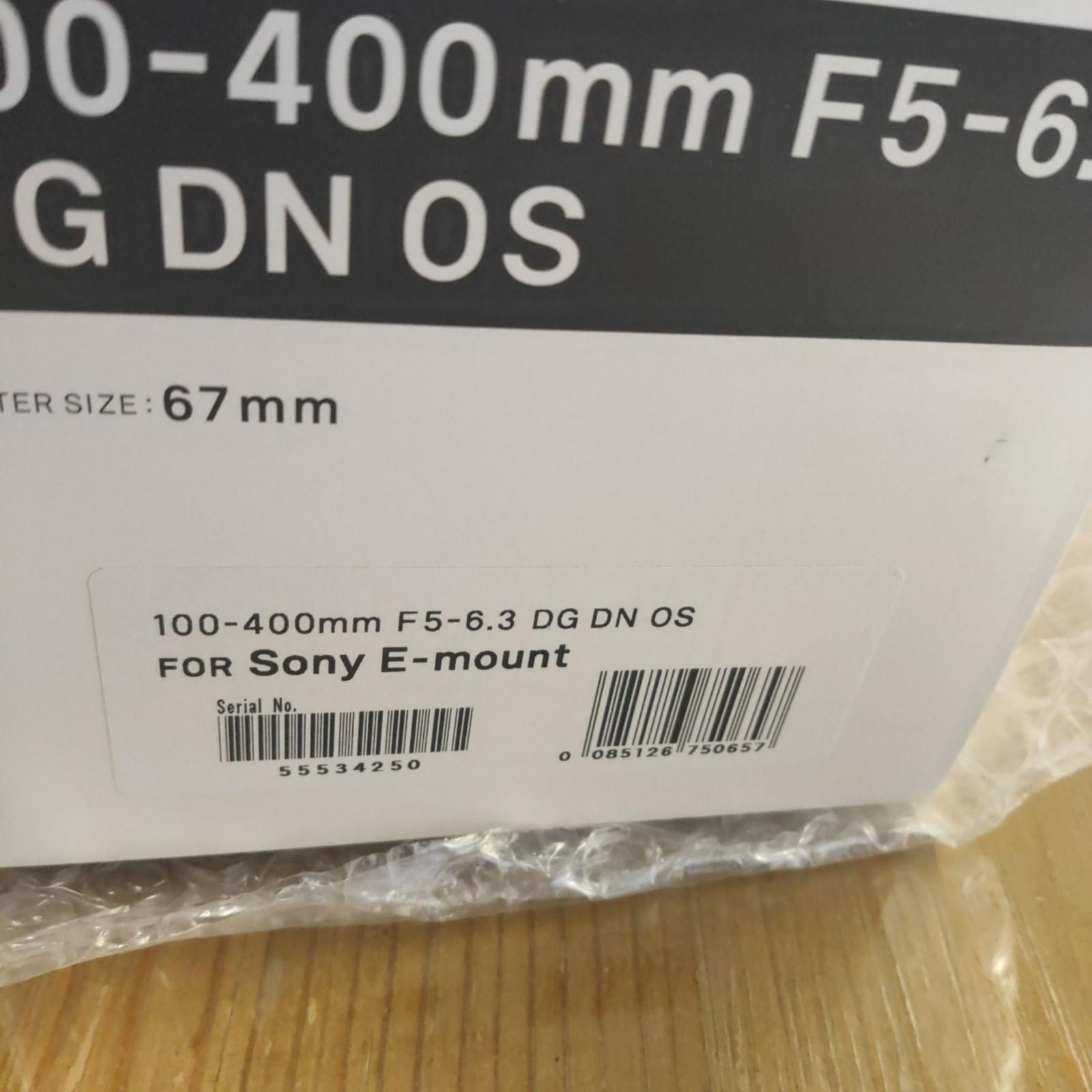 【全額返金保証】【最速発送】SIGMA 100-400mm F5-6.3 DG DN OS [ソニーE用] 超美品 動作確認済
