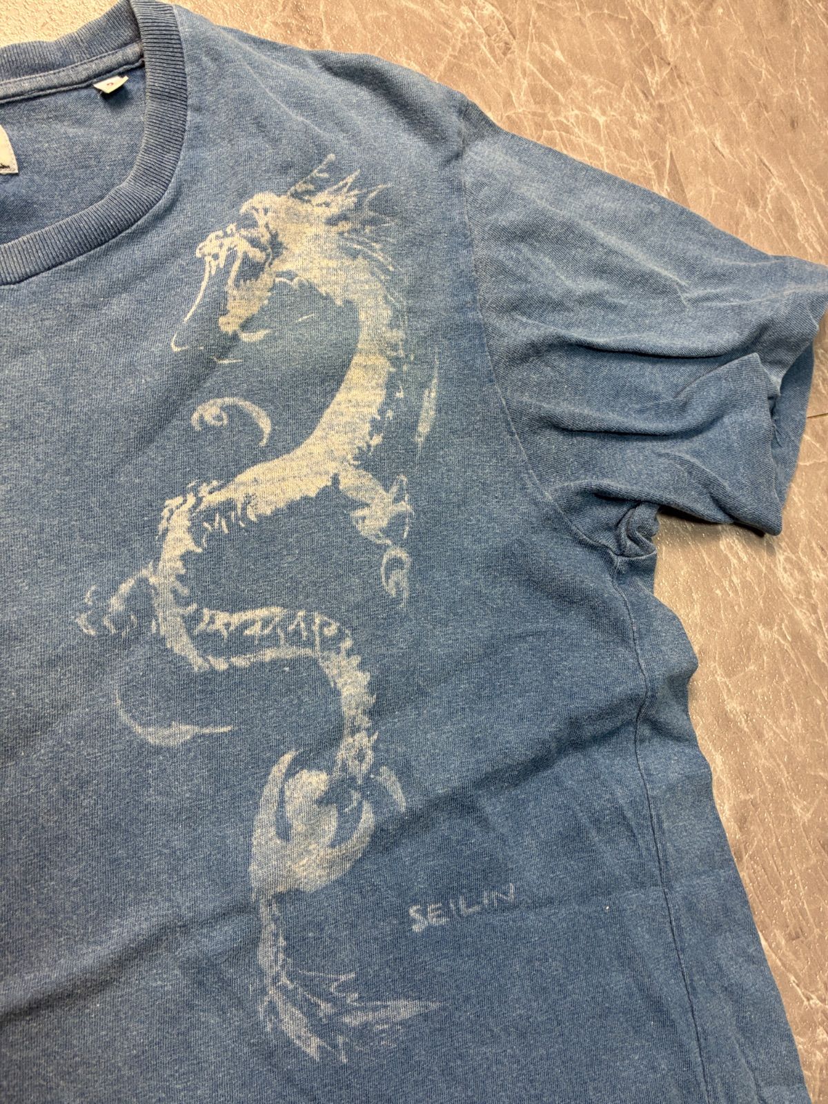 美品】オクラ インディゴ Tシャツ M 聖林公司 日本製 藍染 OKURA 