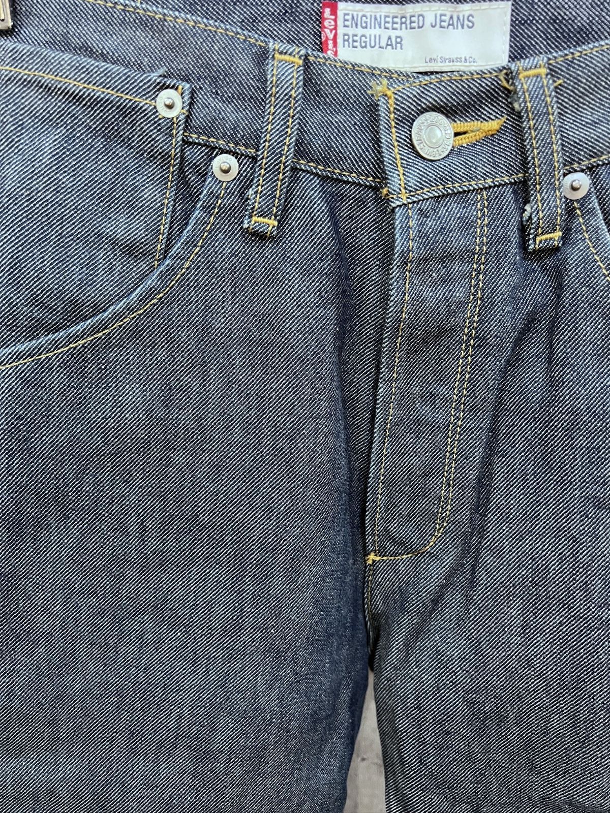 Levi's ENGINEERED JEANS 立体裁断 デニム 32×32 美品 00年 Levi's ENGINEERED JEANS REGULAR 立体裁断デニム ジーンズ