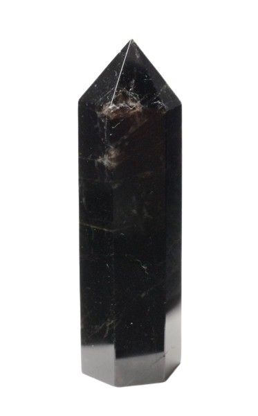モリオン ポイント 六角柱 81mm (74g) 山東省産 天然黒水晶 モリオン