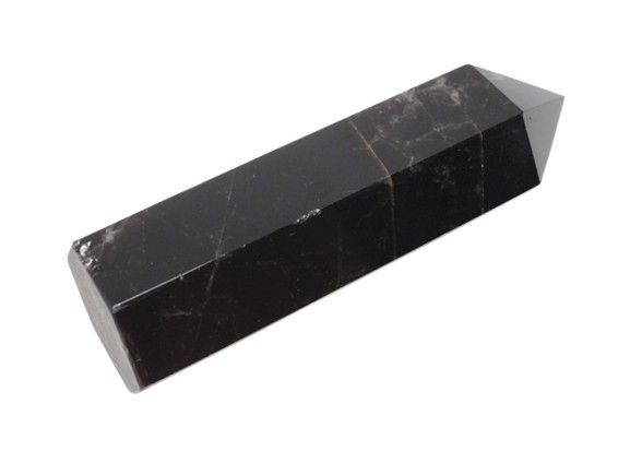 モリオン ポイント 六角柱 81mm (74g) 山東省産 天然黒水晶 モリオン