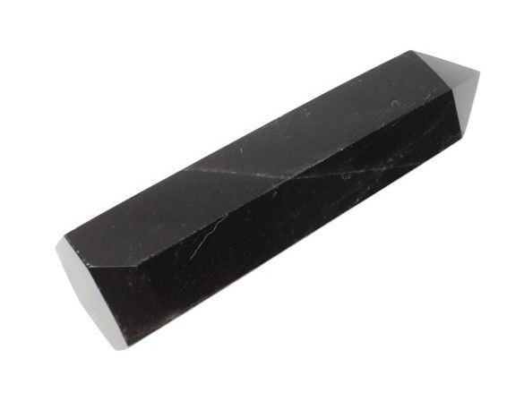 モリオン ポイント 六角柱 96mm (90g) 山東省産 天然黒水晶 モリオン