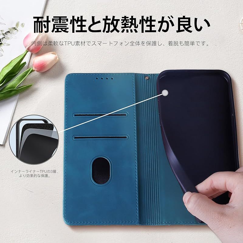 携帯アクセサリー MOTO G13専用本革手帳型ケース自作です！