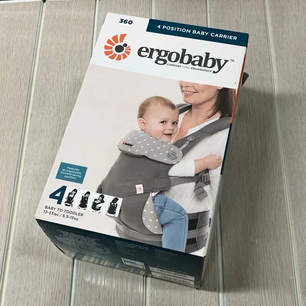 新品 商品 エルゴベビー 360 4 位置 ベビーキャリア グレー