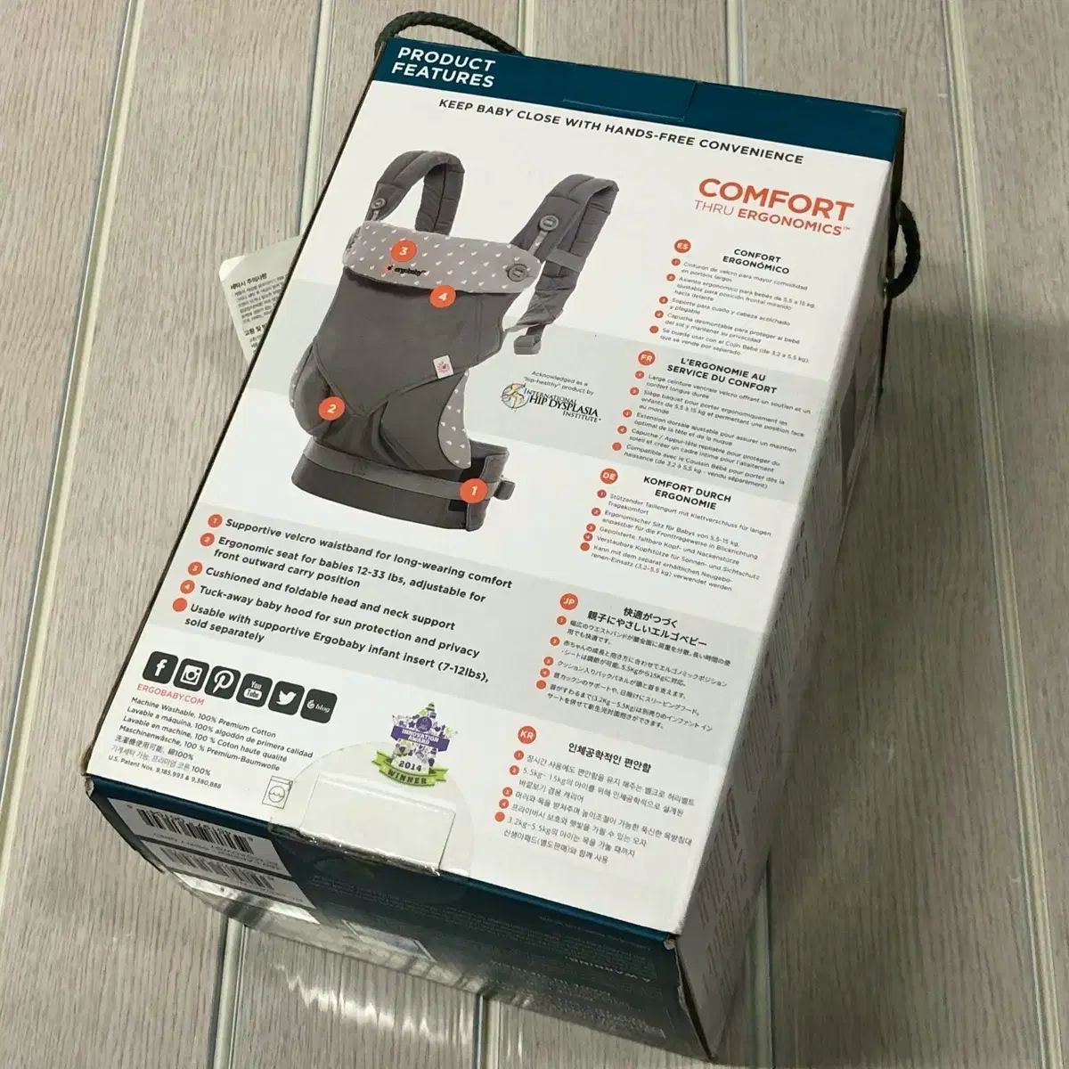 新品 商品 エルゴベビー 360 4 位置 ベビーキャリア グレー