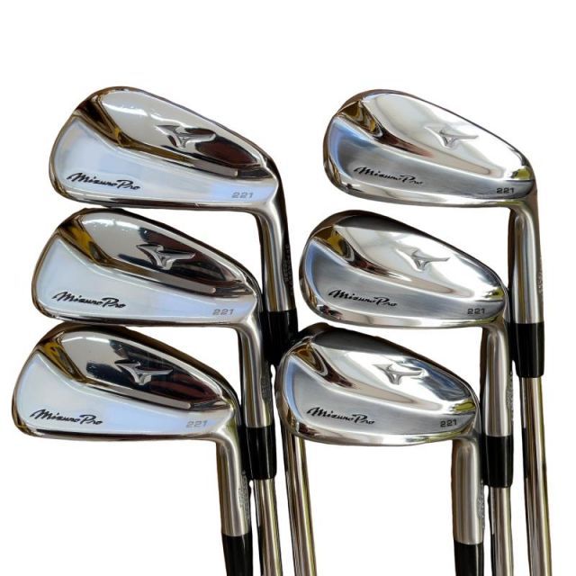【中古】 ミズノ Mizuno Pro 221 6S アイアンセット IR 純正特注シャフト (フレックスS) メンズ 男性用 右利き 右用 Cランク ゴルフクラブ