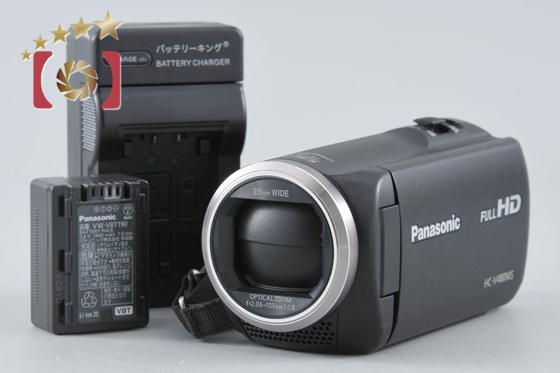 【中古】Panasonic パナソニック HC-V480MS ブラック デジタルハイビジョンビデオカメラ