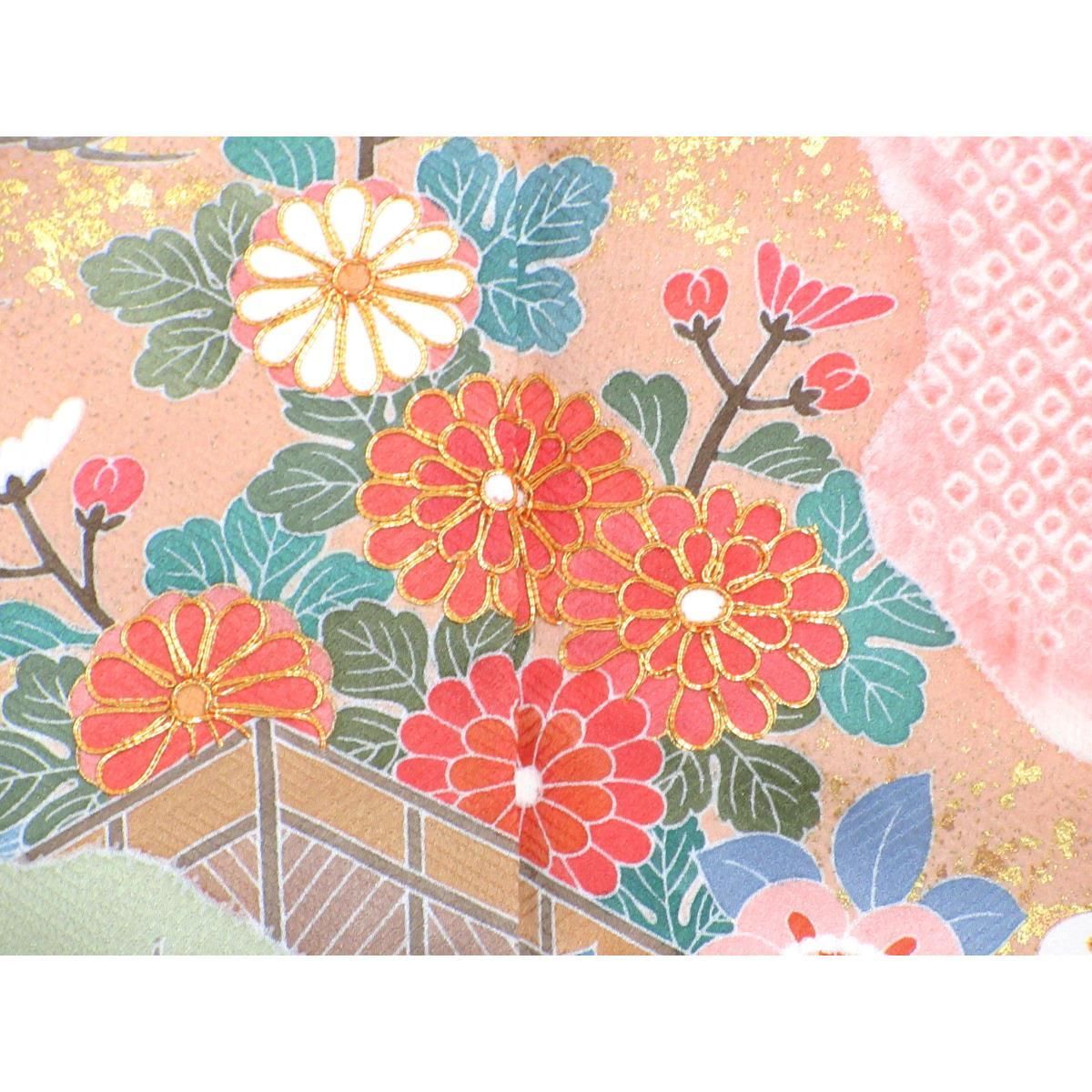 訪問着　友禅金彩加工　刺繍加工 未使用品】訪問着 友禅金彩加工 刺繍入り Sサイズ - メルカリ