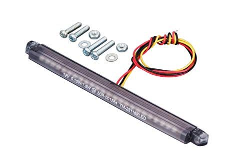 キジマ(Kijima) バイクパーツ テールランプ スリムラインタイプ ダブルLED 全長130mm カラー:スモーク 218-3150so