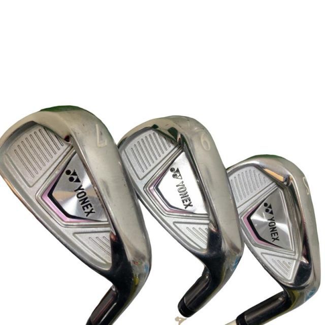 中古】 ヨネックス YONEX ジュニア 7S ホワイト/ピンク クラブセット