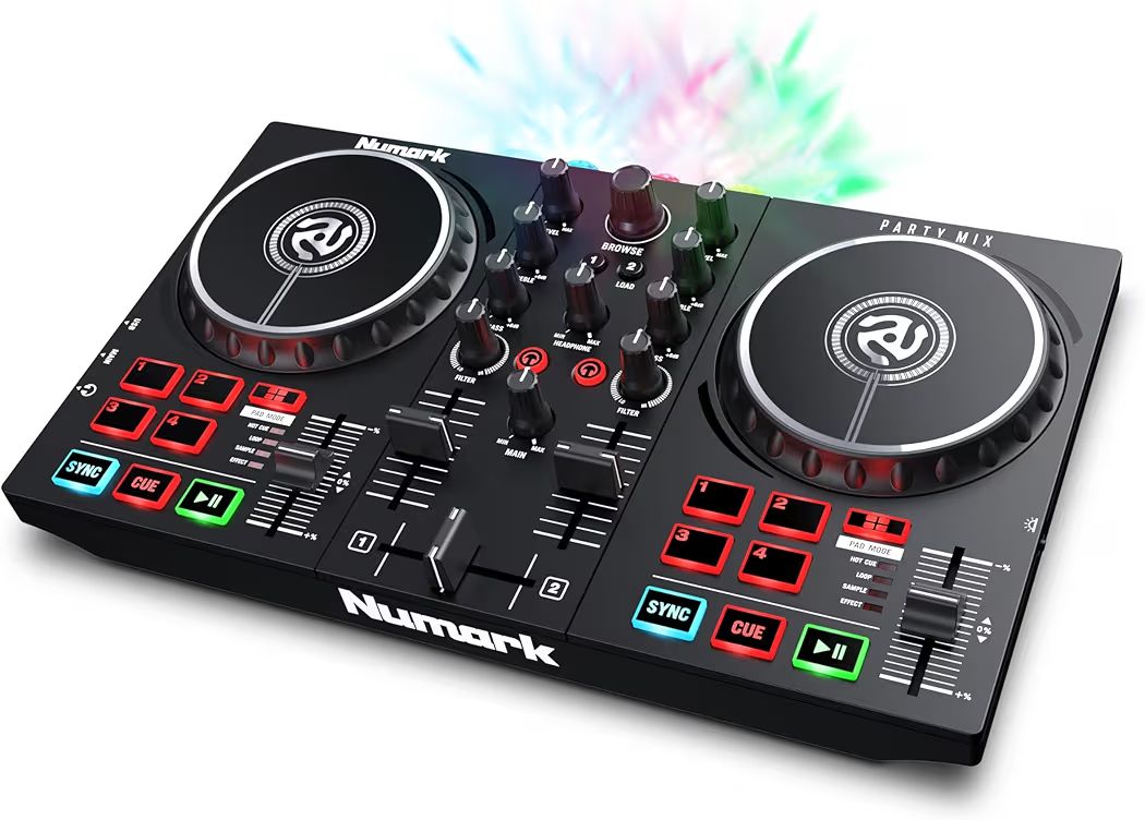 Numark DJコントローラー Party Mix II Serato DJ Lite 付属 LEDライト搭載 オーディオインターフェース内蔵 676762192415 【WJ214】