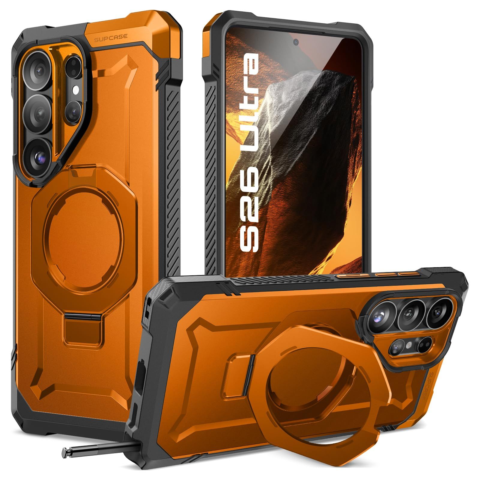 新品 SUPCASE Galaxy S26 Ultra ケース 2026 内蔵リング スタンド 横縦両立 超強磁力 耐衝撃 軍用規格保護 四角強化 滑り止め 指紋認証対応 Sペン&ワイヤレス充電対応 UBGripシリーズ