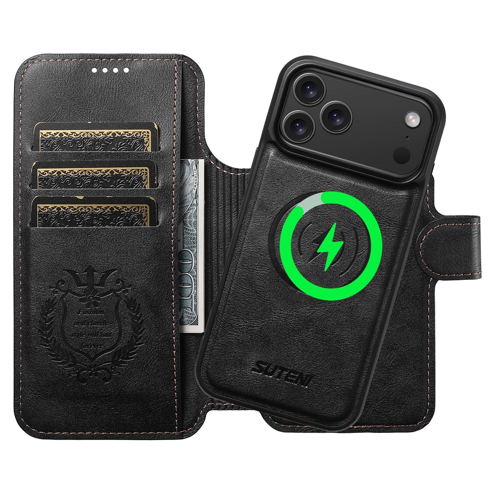 新品 JCGOOD iPhone 17 Pro ケース手帳型 分離式 2in1 取り外し可能 MagSafe対応 いphone 17pro ケース手帳カード収納 マグセーフ ワイヤレス充電対応アイフォン17 プロ ケース スタンド機能財布一体型2wayカード入