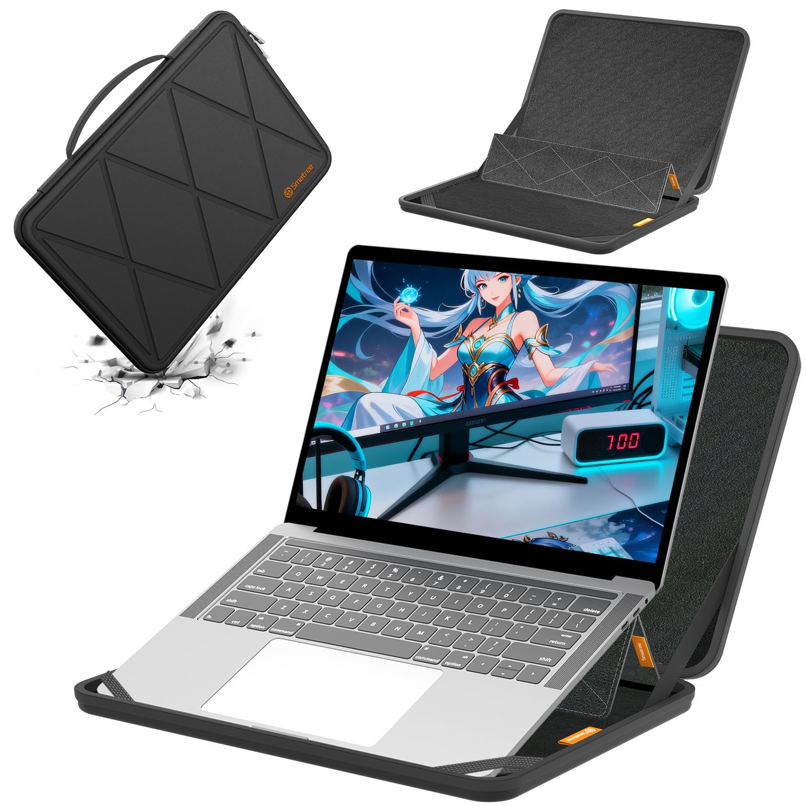 新品 Smatree MS76T ハードプロテクション 15.6 インチ ノートパソコンスリーブケース 適合機種: Samsung Galaxy Book2 Pro 360/Book2 Pro、Galaxy Chromebook Plus、ASUS Vivob
