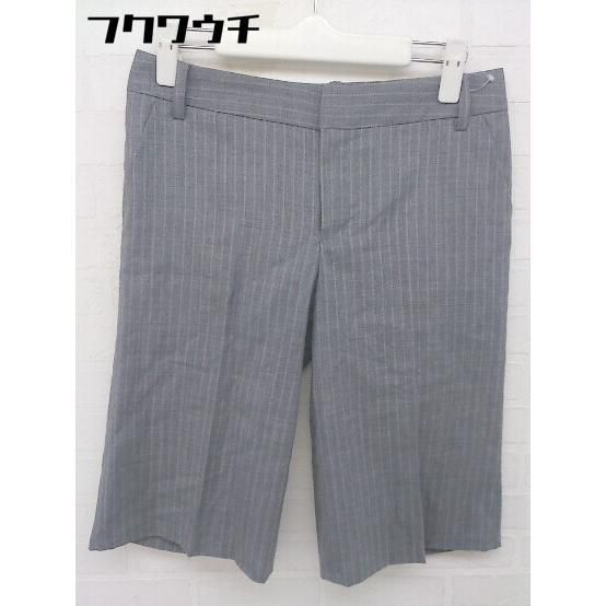 ◇ MINIMUM MINIMUM ミニマムミニマム ストライプ ハーフ パンツ サイズ 2 グレー レディース 【中古】 【1107220010501】